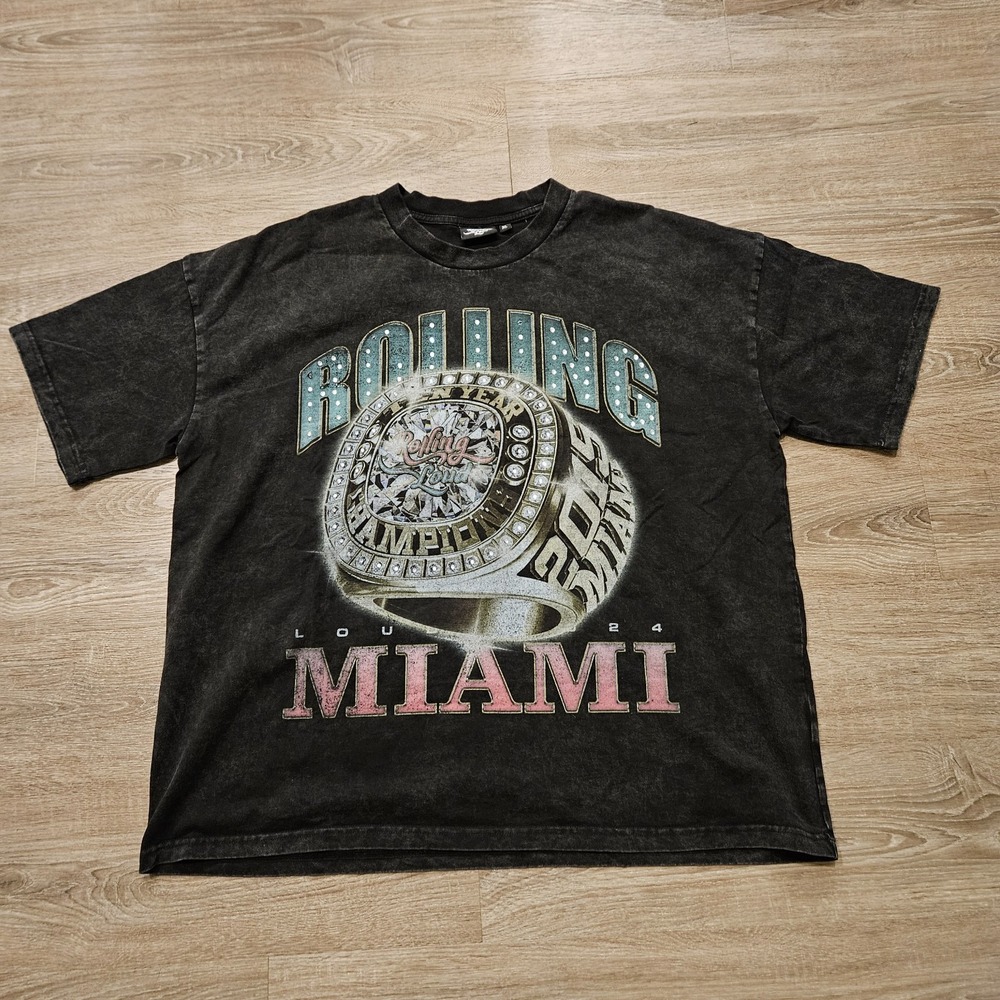 Rolling Loud Miami 2024 10 Year Rhinestone Shirt XL Travis Scott Carti